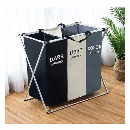 Collapsible 2/3 Section Laundry Basket