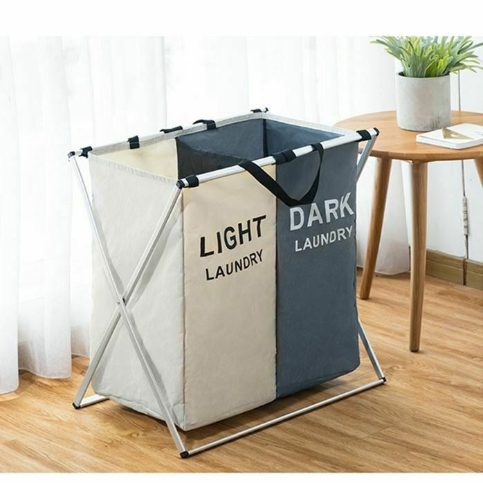 Collapsible 2/3 Section Laundry Basket