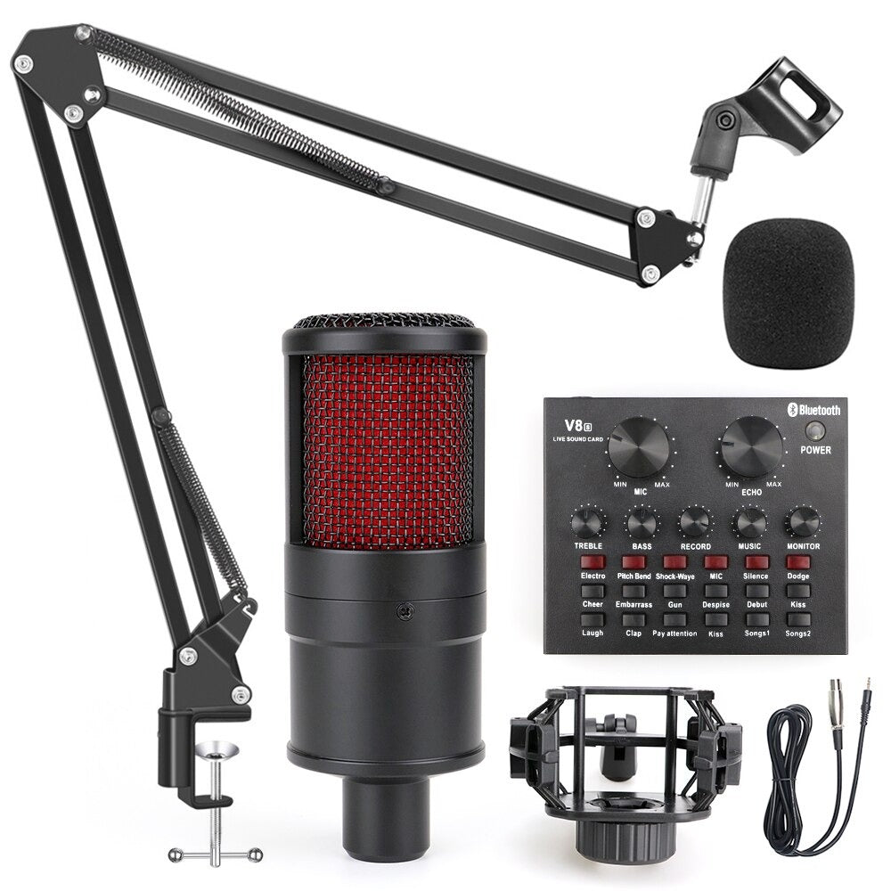 Professional Condenser Podcast Microphone Streaming Podcast Mic Studio Podcast Equipment Podcast Kit