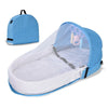 Image of Portable Baby Travel Cot with Mosquito Net Pop Up Travel Cot with Bassinet Multi-function Baby Bed Crib