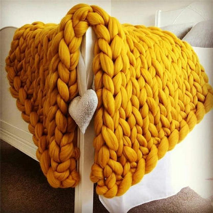 Handmade Chunky Knit Blanket Comfy & Warm -  80 x100 cm