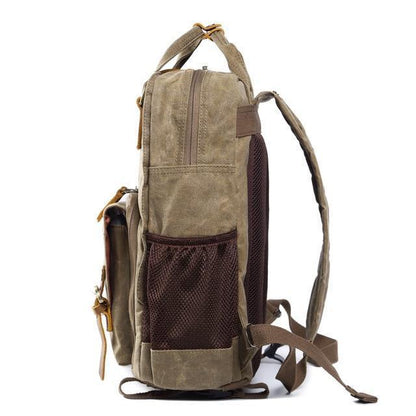 Waterproof Waxed Canvas Camera Backpack