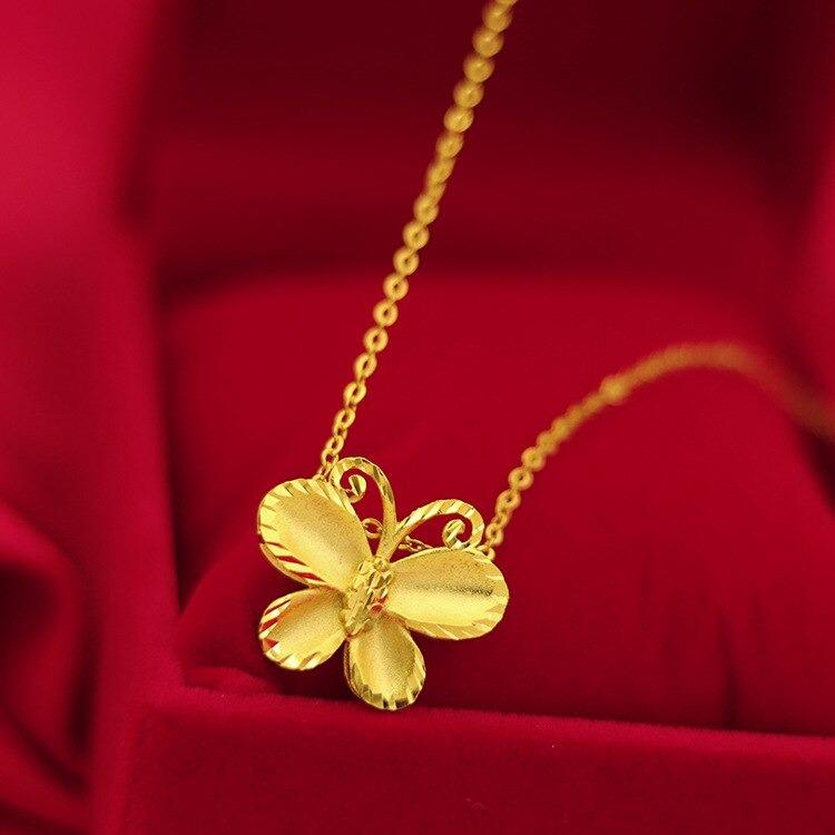 Butterfly Charm Pendant Necklace.