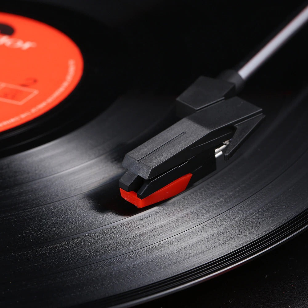 record player with speakers