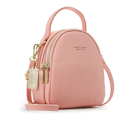 Big Capacity 3 Layer Mini Backpack Purse Soft Leather Rucksack Handbag Fashion Backpack Handbag