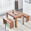 Image of Dining 2 Bench Table Dinner Set Rectangular Kitchen Dining Room