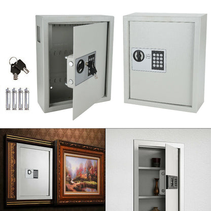 Key Electronic Digital Wall Safe Electronic Security Cabinet Box Storage