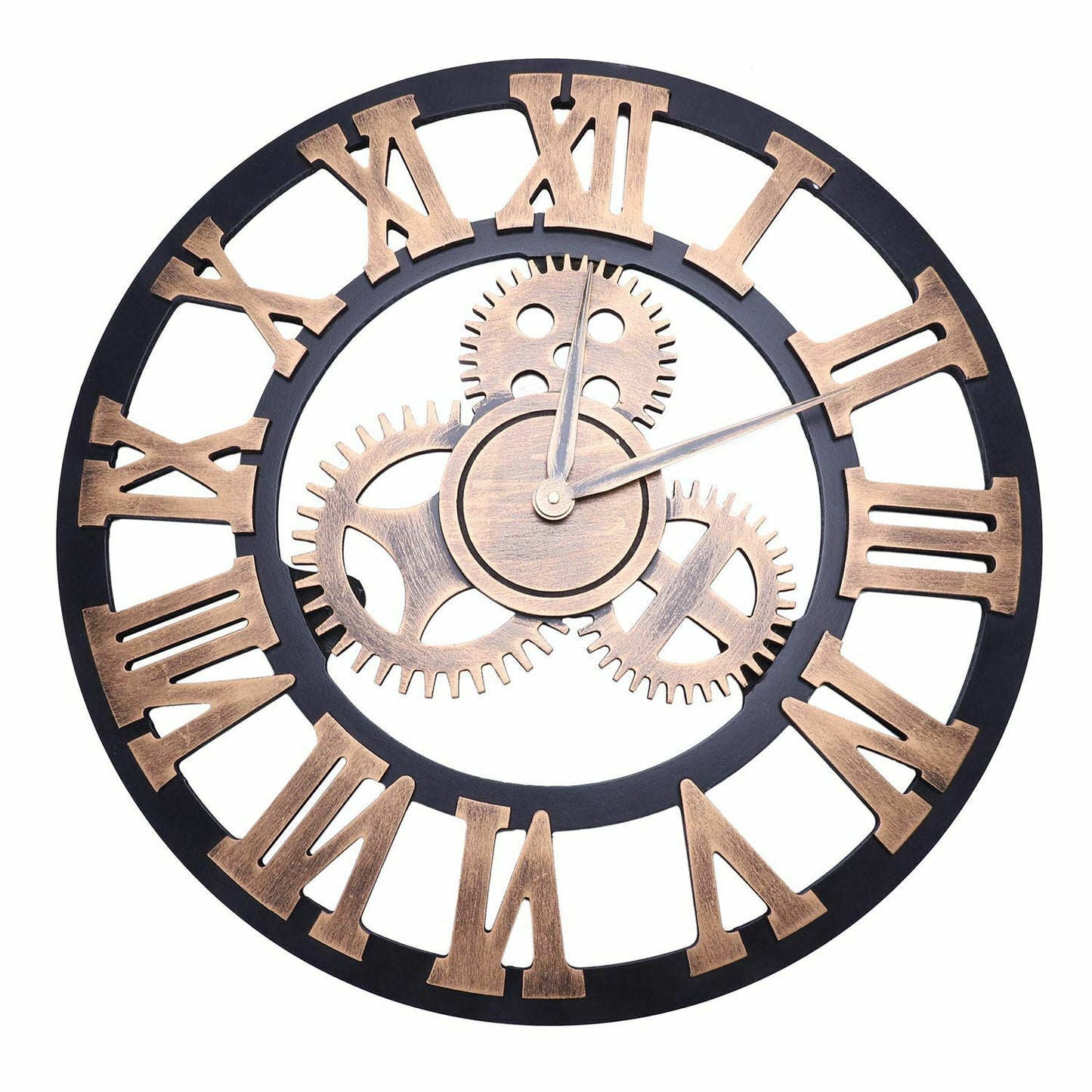 23" Large Roman Outdoor Wall Clock Skeleton Outdoor Weatherproof Garden Clock