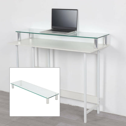 Large Clear Glass TV Stand Riser