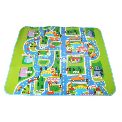 Kids Playroom Nursery Rug Baby Floor Road Map Playmat Childrens Rugs Baby Bedroom Mat for Crawling