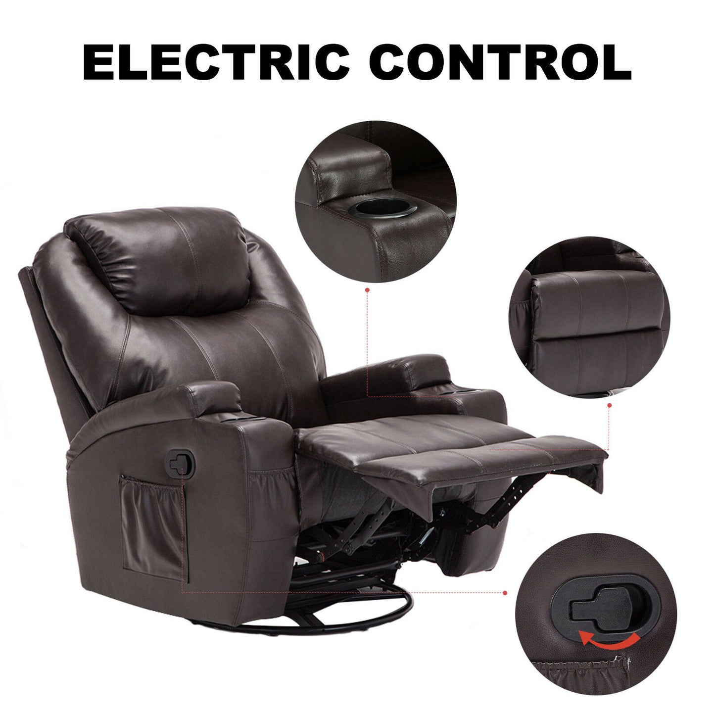 Massager Chair - Electric Back Massager for Chair - Massager Recliner