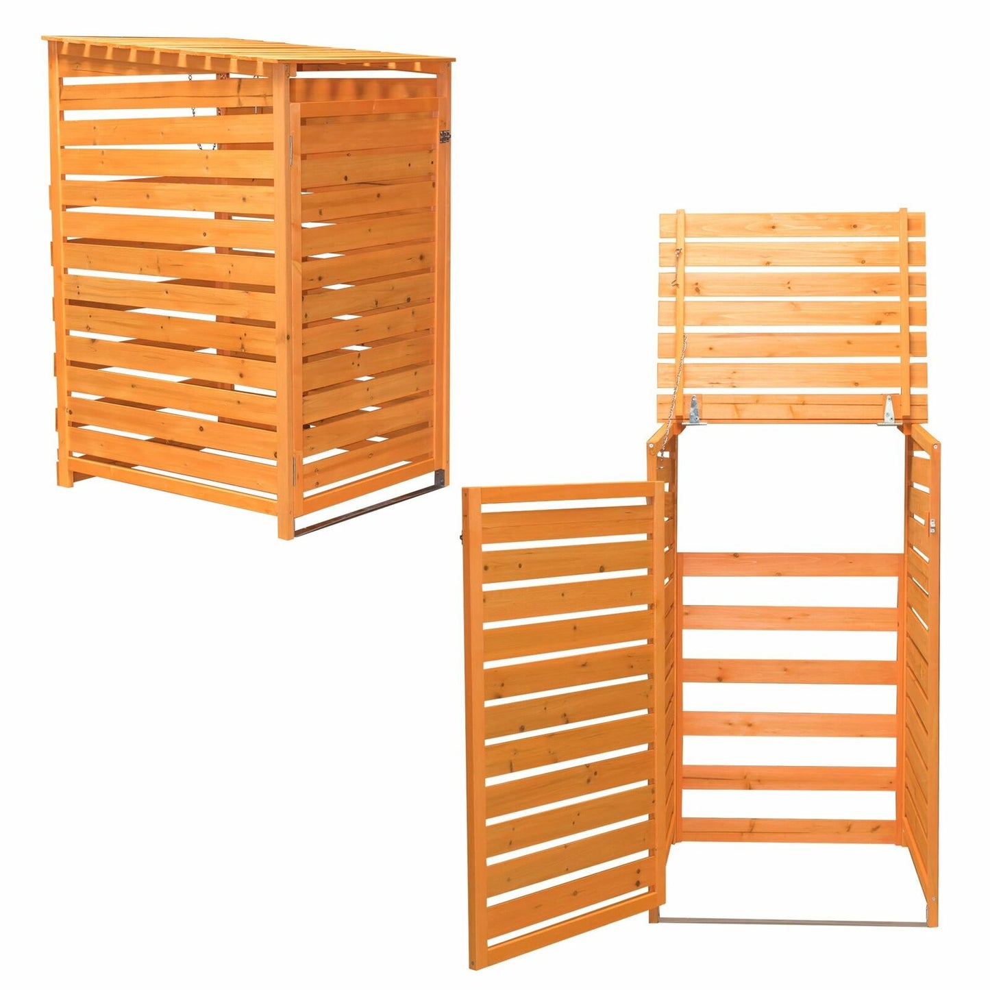 Outdoor Wooden Wheelie Bin Storage