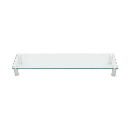 Large Clear Glass TV Stand Riser