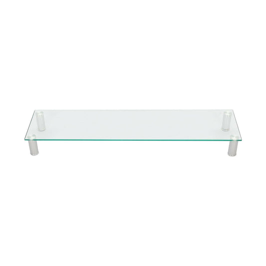 Large Clear Glass TV Stand Riser