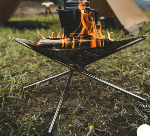 Portable Folding Fire Pit for Camping Cooking Camping Equipment for Backpack