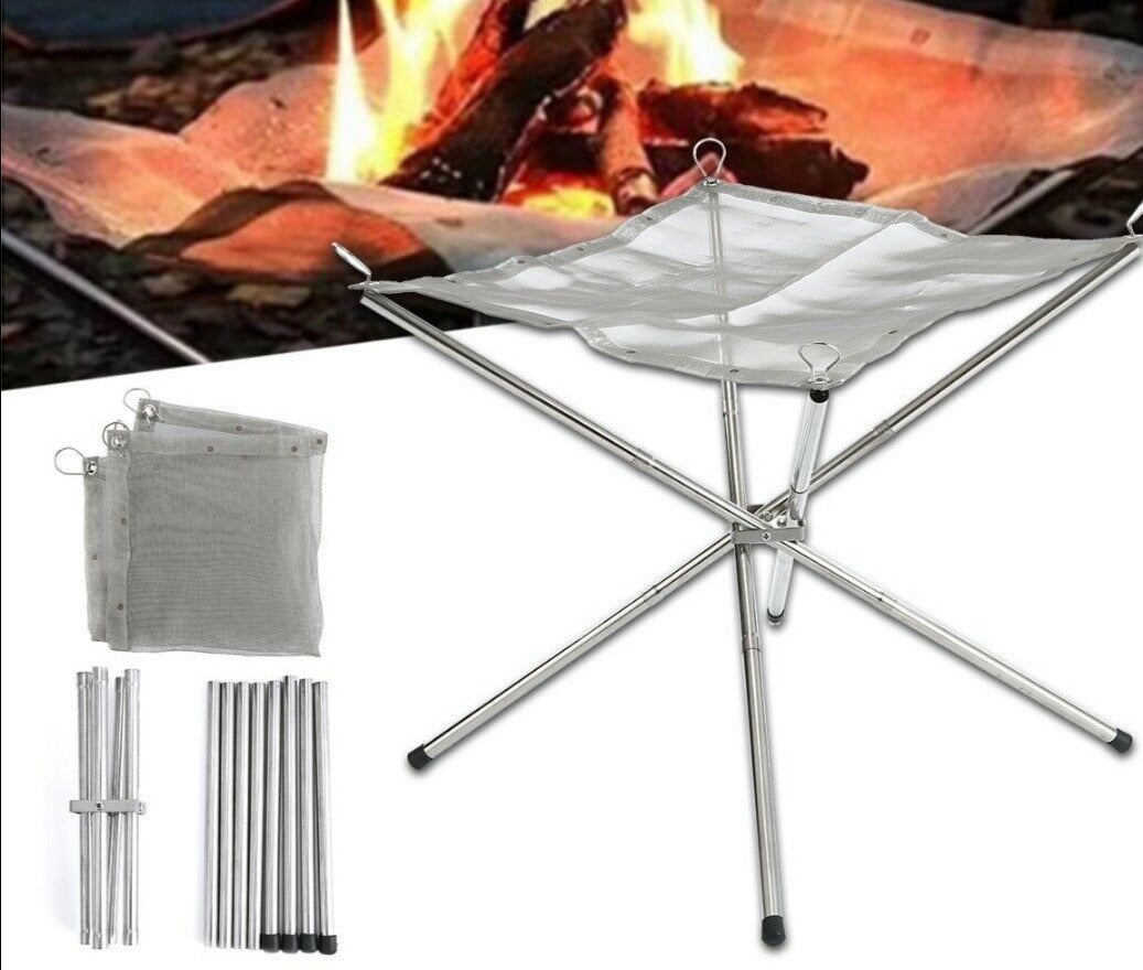 Portable Folding Fire Pit for Camping Cooking Camping Equipment for Backpack