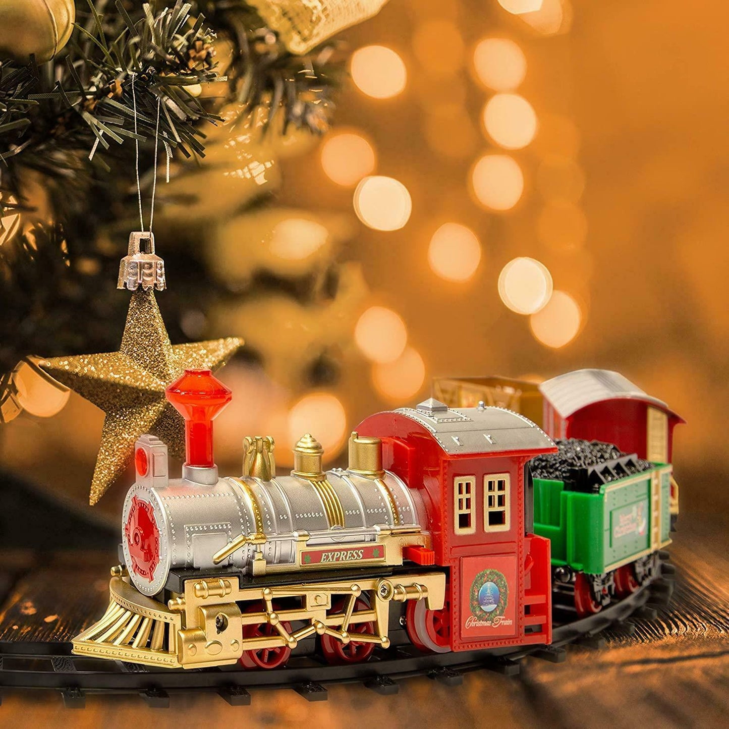 christmas tree train set