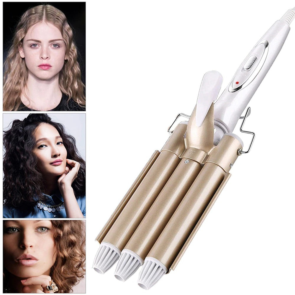 Triple Curling Iron Hair Curlier Beach Wave Hair