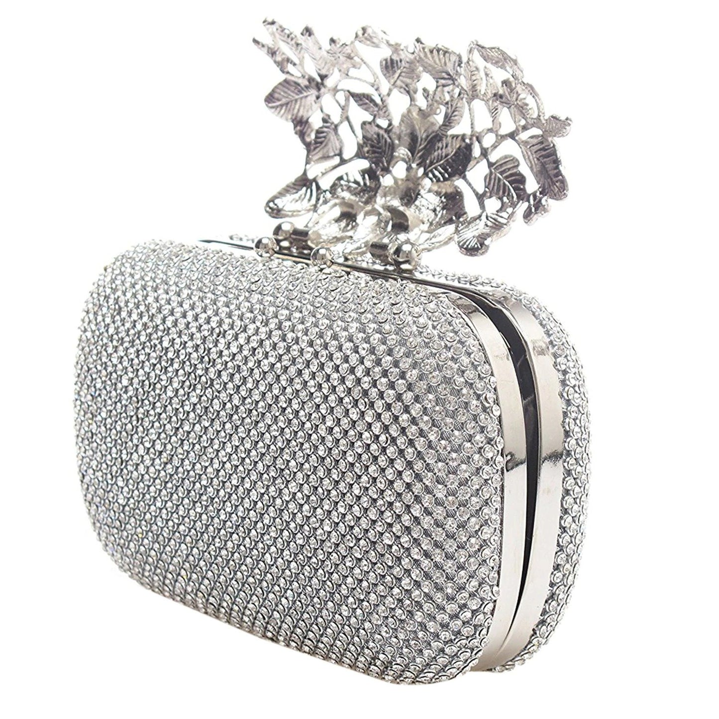 Clasp Silver Unique Purse