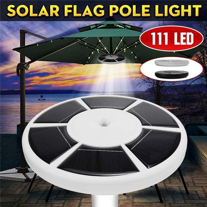 Solar US Flag Flagpole Light All Night Long Last