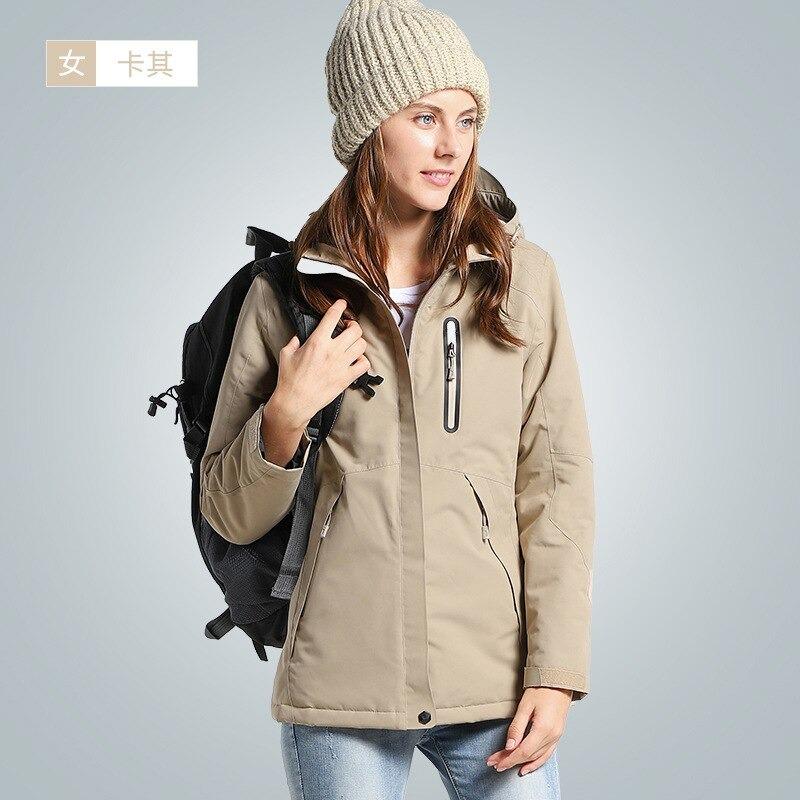 Men Women Thick USB Heated Coat Waterproof Windbreaker